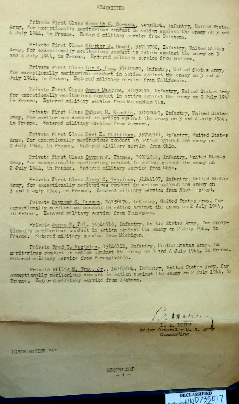 30th Infantry Division Reference